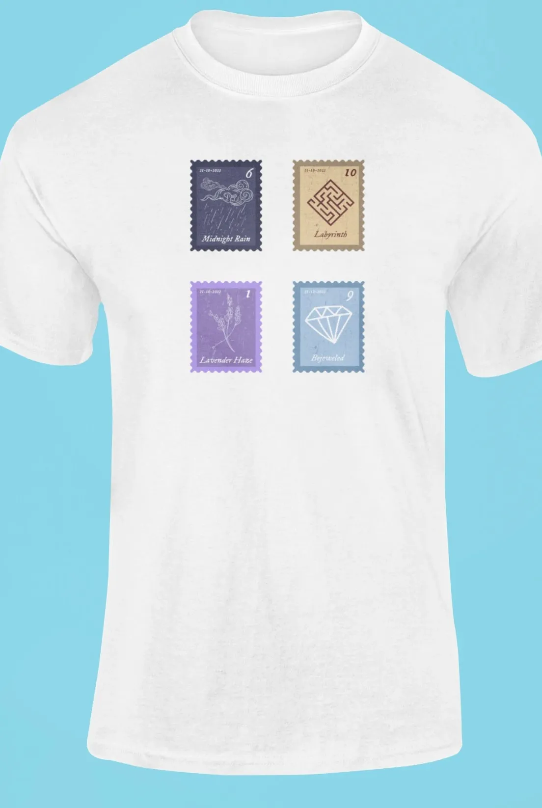 Midnights Song Stamps Midnight Rain T-Shirt