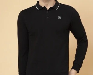 Minimalist Polo Black T-shirt