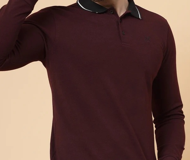 Minimalist Polo Wine T-shirt