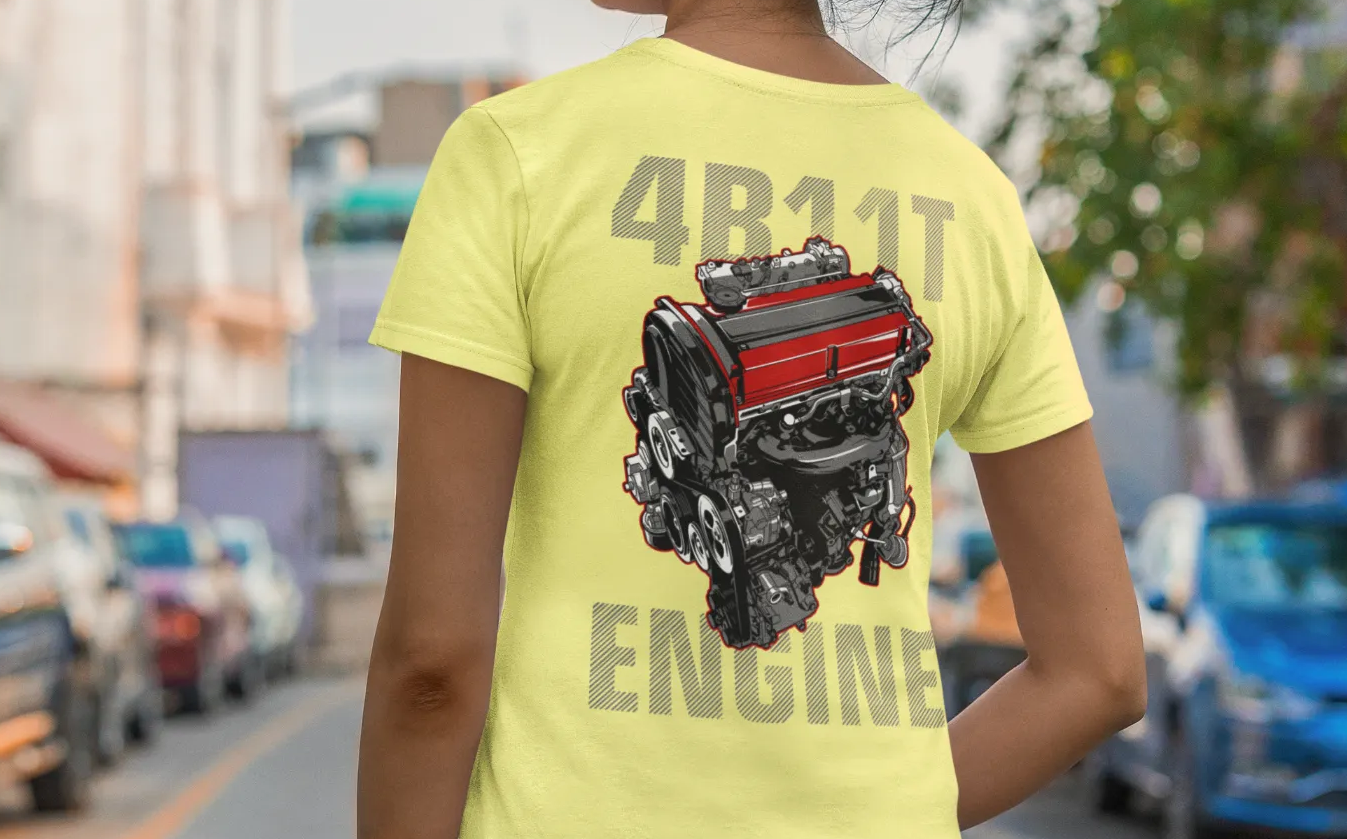 Mitsubishi Lancer Evolution 4B11T Engine T-Shirt