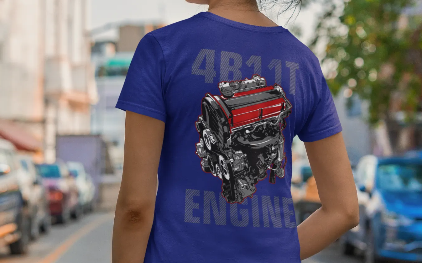 Mitsubishi Lancer Evolution 4B11T Engine T-Shirt