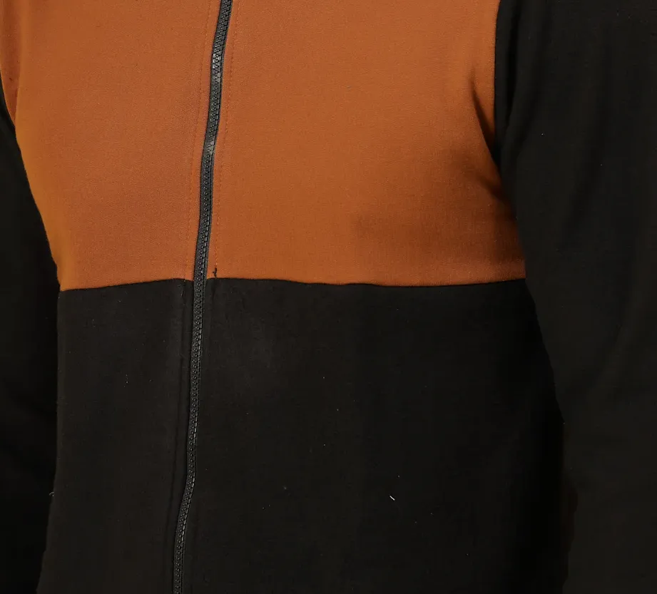 Modern Fit High Neck Jet Black Sweatshirt