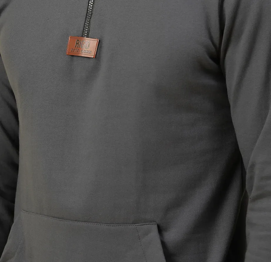 Oversized High Neck Dark Grey Sweatshirt
