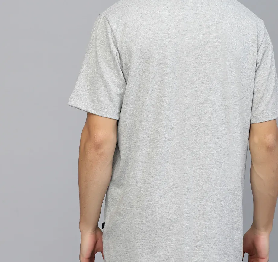 Perrennial Typography Oversized Terry Gray T-Shirt