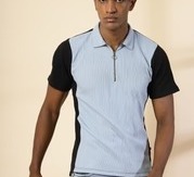 Relaxed Fit Men's Polo Black T-Shirt