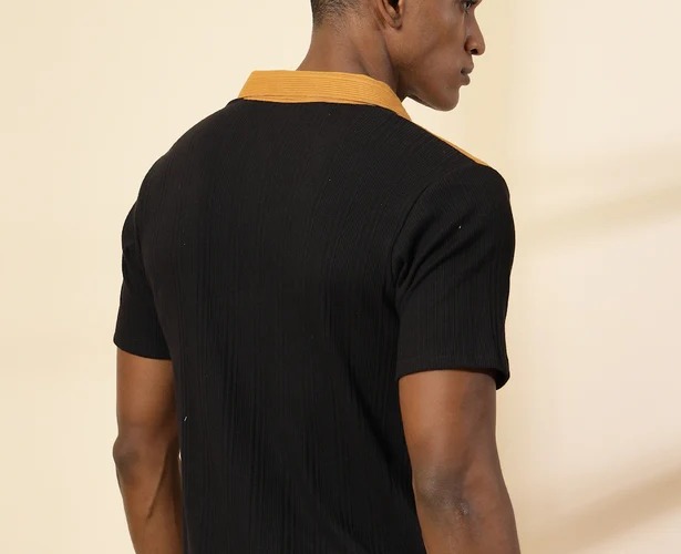 Relaxed Fit Men's Polo Dark Brown T-Shirt