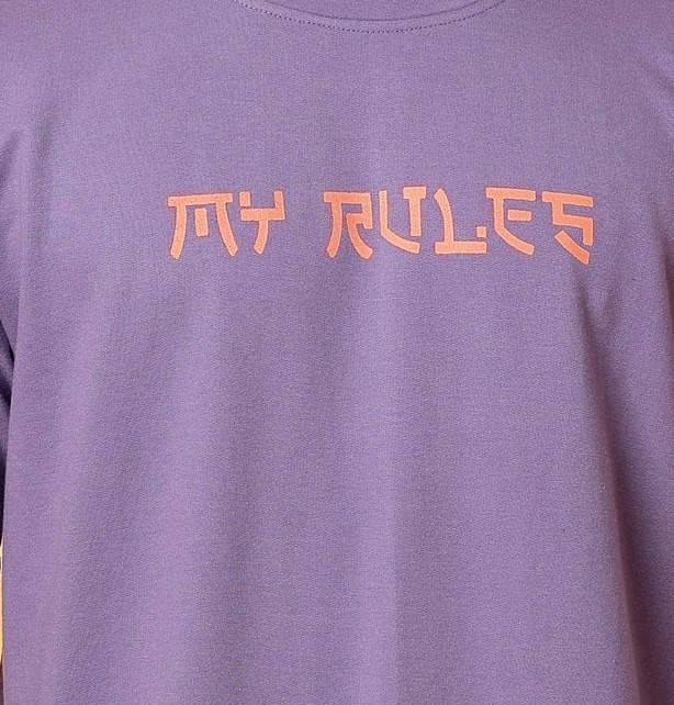 Relaxed Fit Statement Light Purple T-Shirt