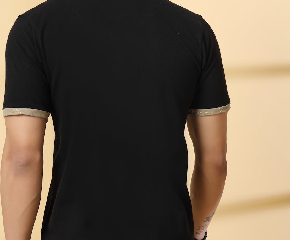 Rigo Men's Polo T-shirt With Embroidery Collar