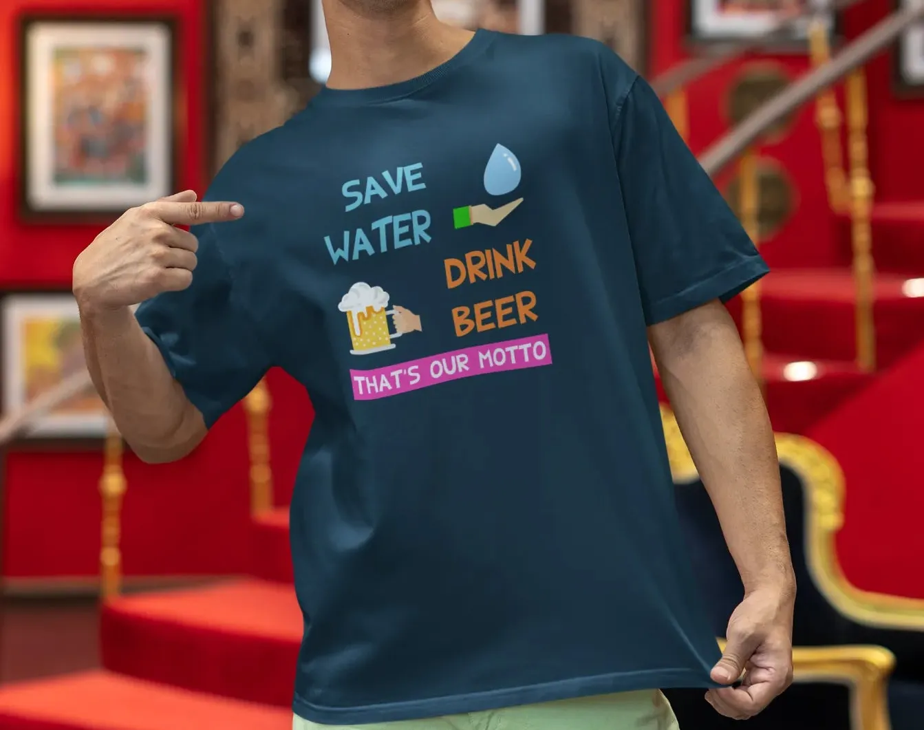 Save water, drink beer Oversized T-Shirt