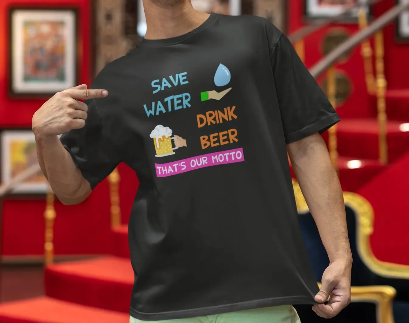 Save water, drink beer Oversized T-Shirt