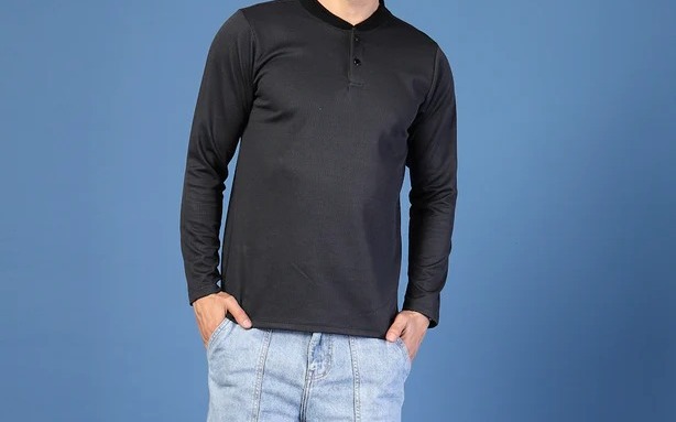 Soft Polyester Waffle Olive Green T-Shirt