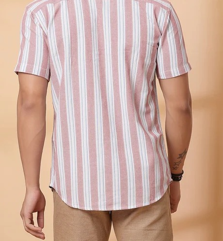 Striped Utility Light Pink Shirt