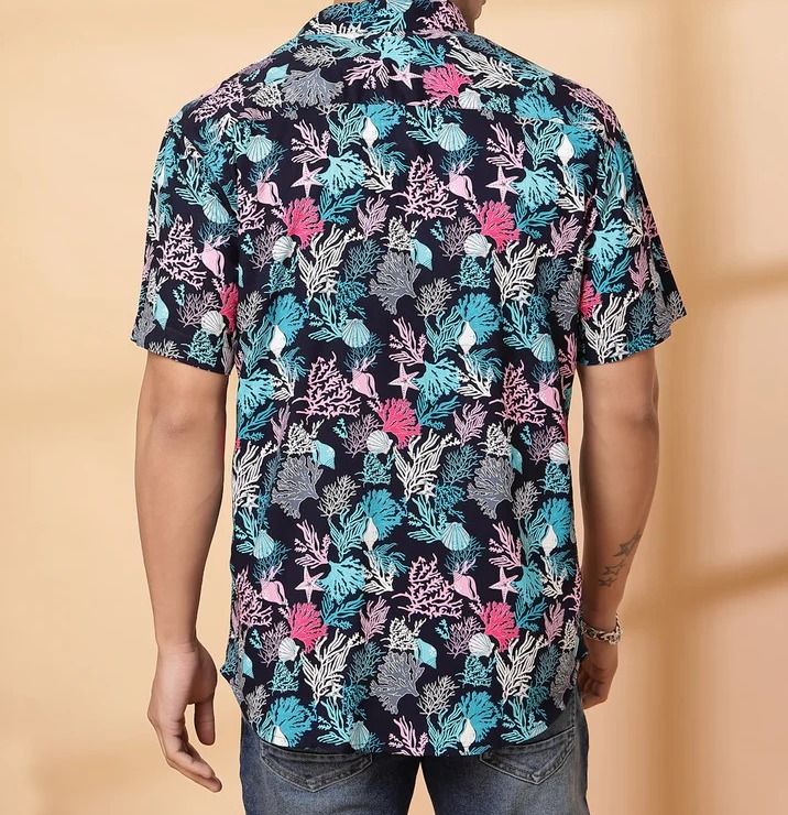 Summer Ready Cuban Black Shirt
