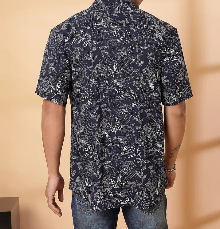 Summer Ready Cuban Navy Shirt