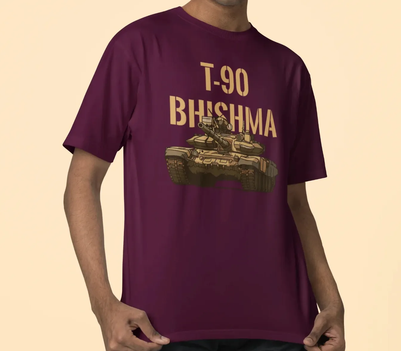 T-90 Bhishma Tank Oversized T-Shirt