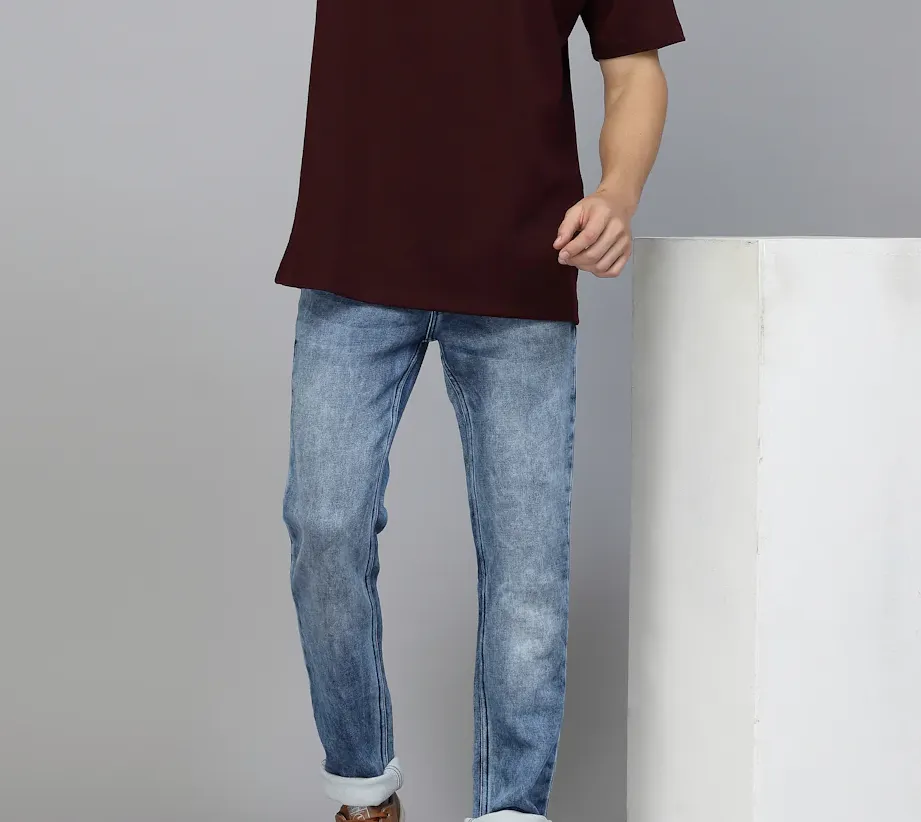 Thunderstorm Oversized Terry Wine T-Shirt