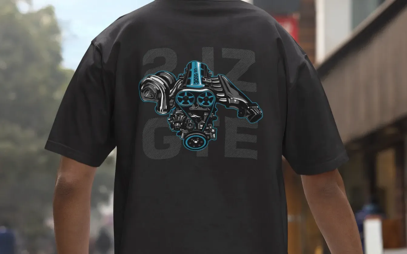 Toyota Supra 2JZ-GTE Engine Oversized T-Shirt