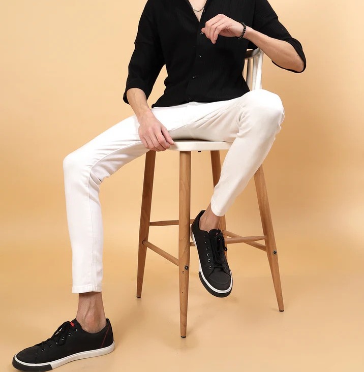 Trendy Fashion In Oversized Rib Black Shirts